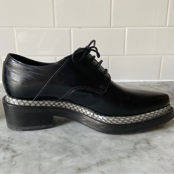 Acne Studios Lark Platform Oxford with Snakeskin Trim | Size 36 - Picture 7 of 12